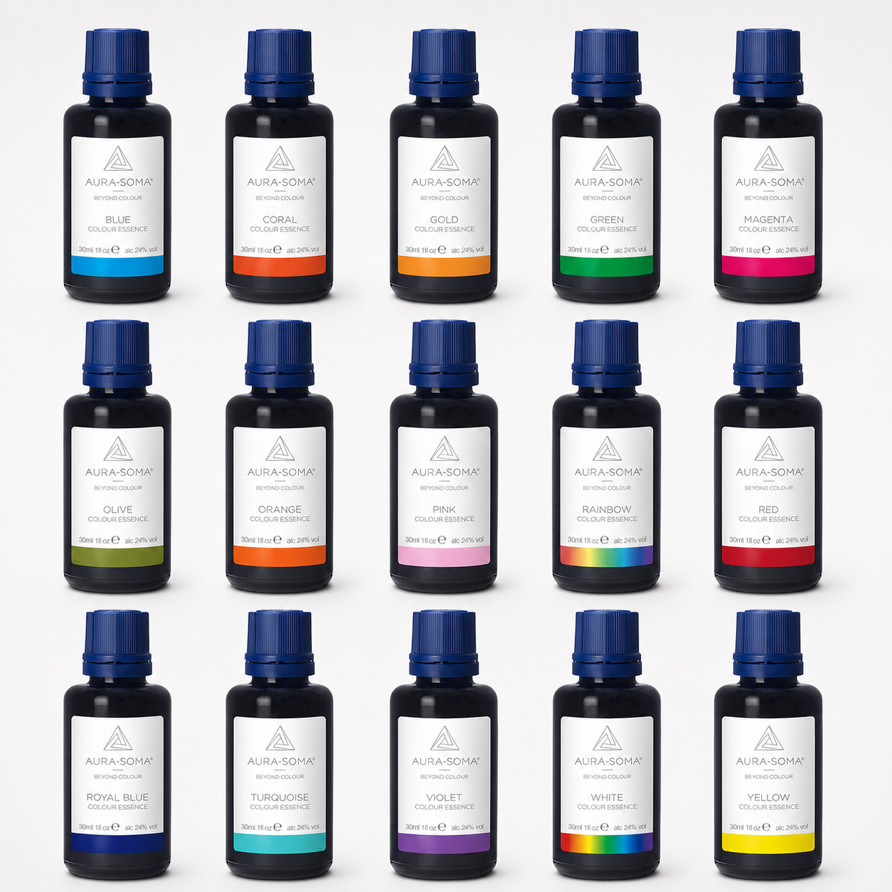 Aura-Soma Farbessenzen Komplettset 15 x 30 ml