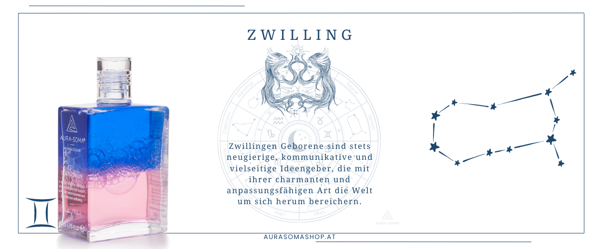Das Sternzeichen Zwilling als Symbol und die Equilibrium Flasche B20