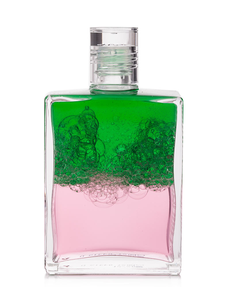 Aura-Soma Equilibrium B21 Neubeginn für Liebe Aura-Soma Equilibrium Flasche B21 Name der Flasche: Neubeginn für Lieb: Grün über Rosa: Eine zweischichtige Glasflasche mit klarem Deckel, verschüttelt