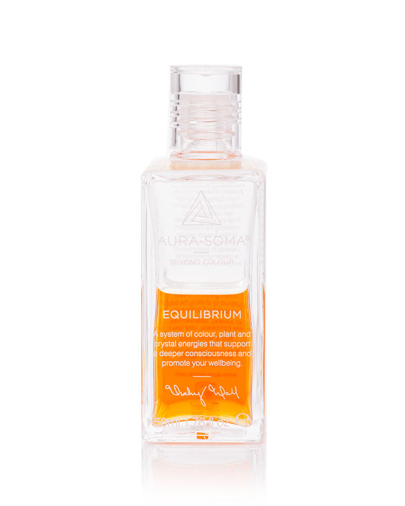 Aura-Soma Equilibrium Flasche B14 Name der Flasche: Weisheit des neuen Zeitalters: Klar über Gold. Eine zweischichtige Glasflasche mit klarem Deckel.