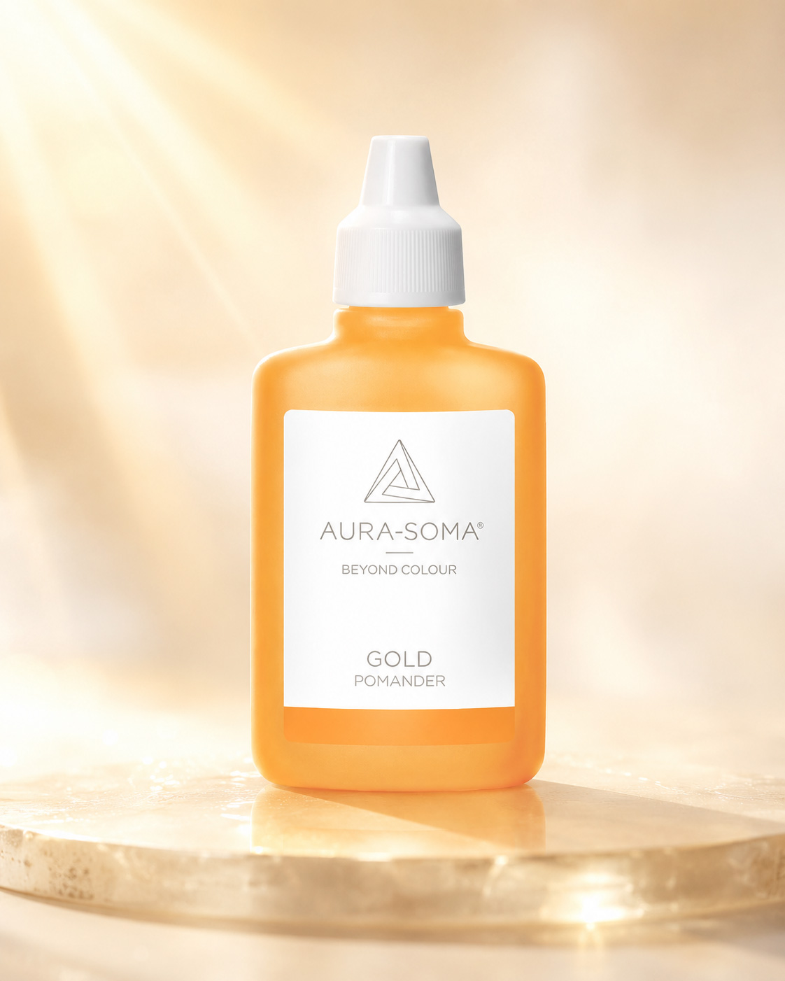 Aura-Soma Gold Pomander als Symbol für Selbstwert und goldene Mitte