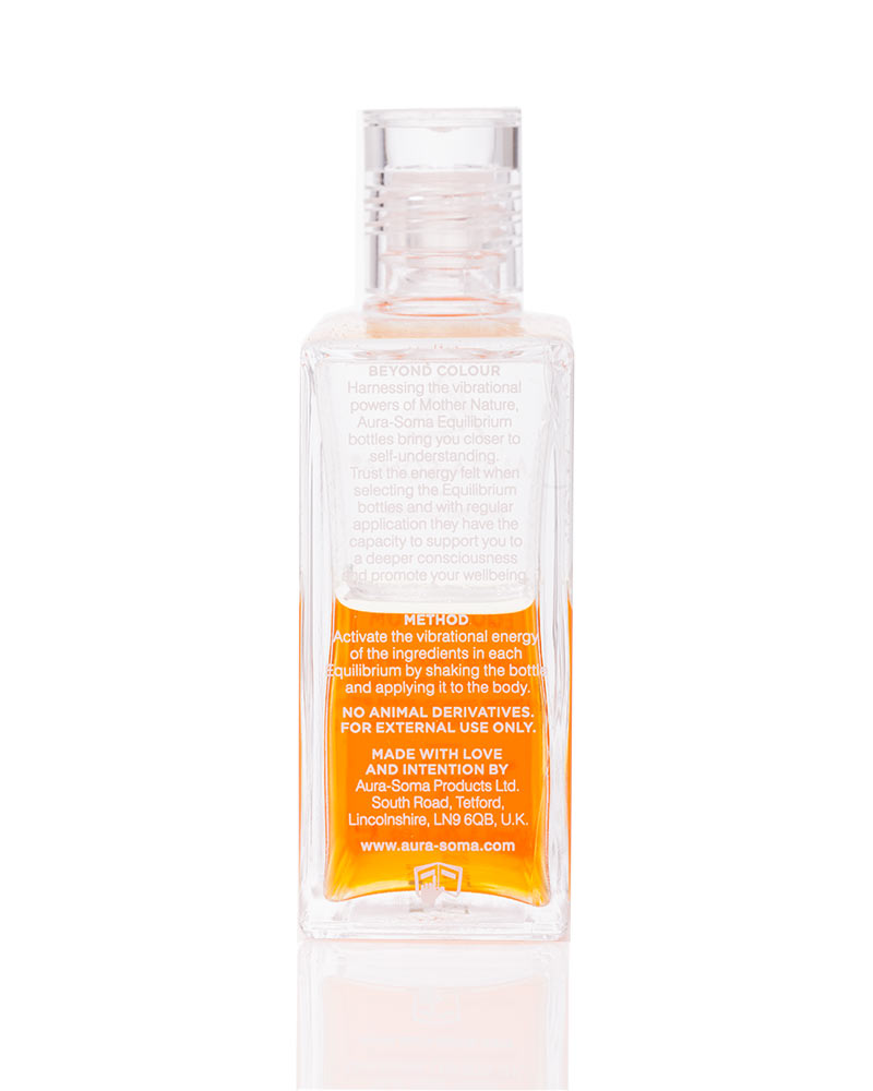 Aura-Soma Equilibrium Flasche B14 Name der Flasche: Weisheit des neuen Zeitalters: Klar über Gold. Eine zweischichtige Glasflasche mit klarem Deckel.
