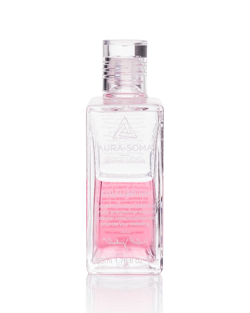 Aura-Soma Equilibrium Flasche B11 Name der Flasche: ein Kranz aus Blüten: Klar über Rosa. Eine zweischichtige Glasflasche mit klarem Deckel