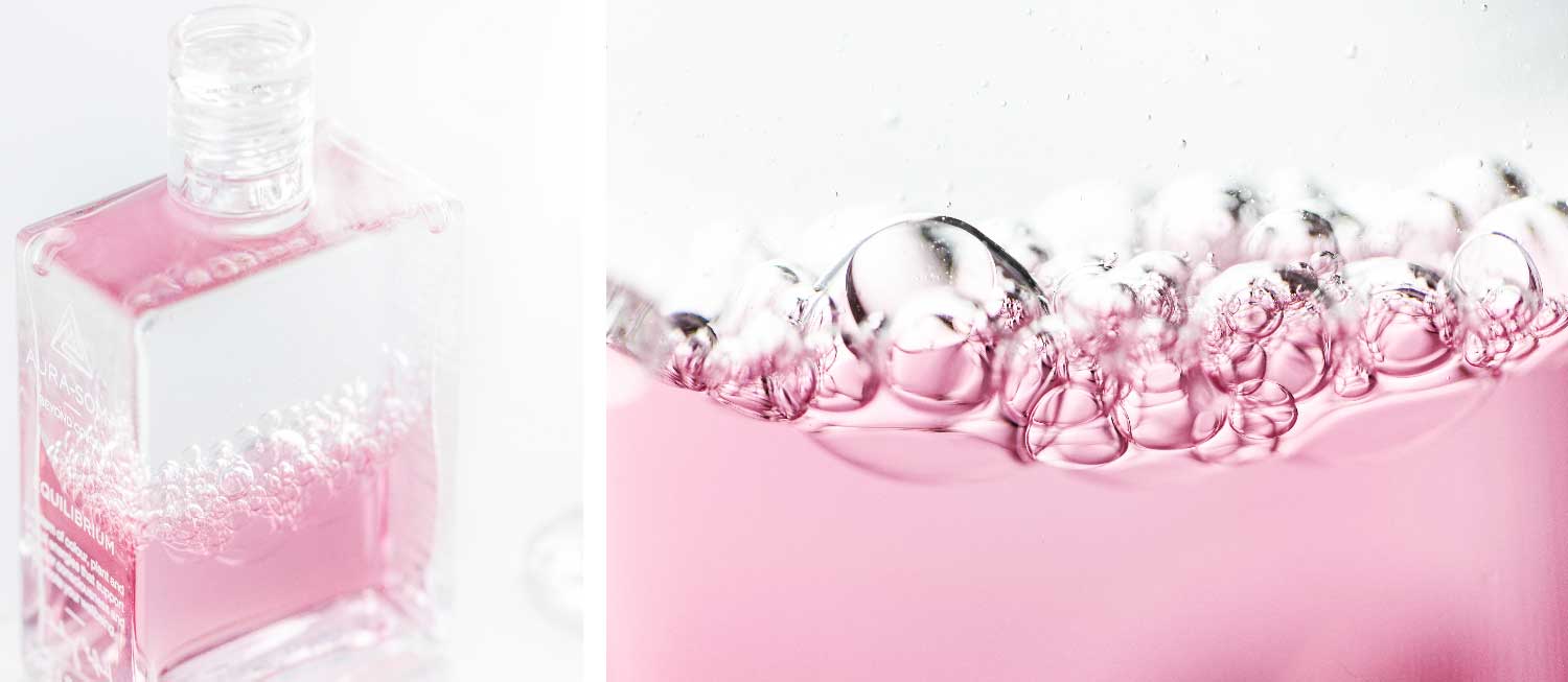 Aura-Soma Equilibrium Nr 11, Klar über Rosa und ruhige Aura-Soma Farbstimmung