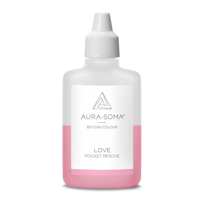 Aura-Soma Pocket Love Rescue mit der Farbkombination Klar über Rosa